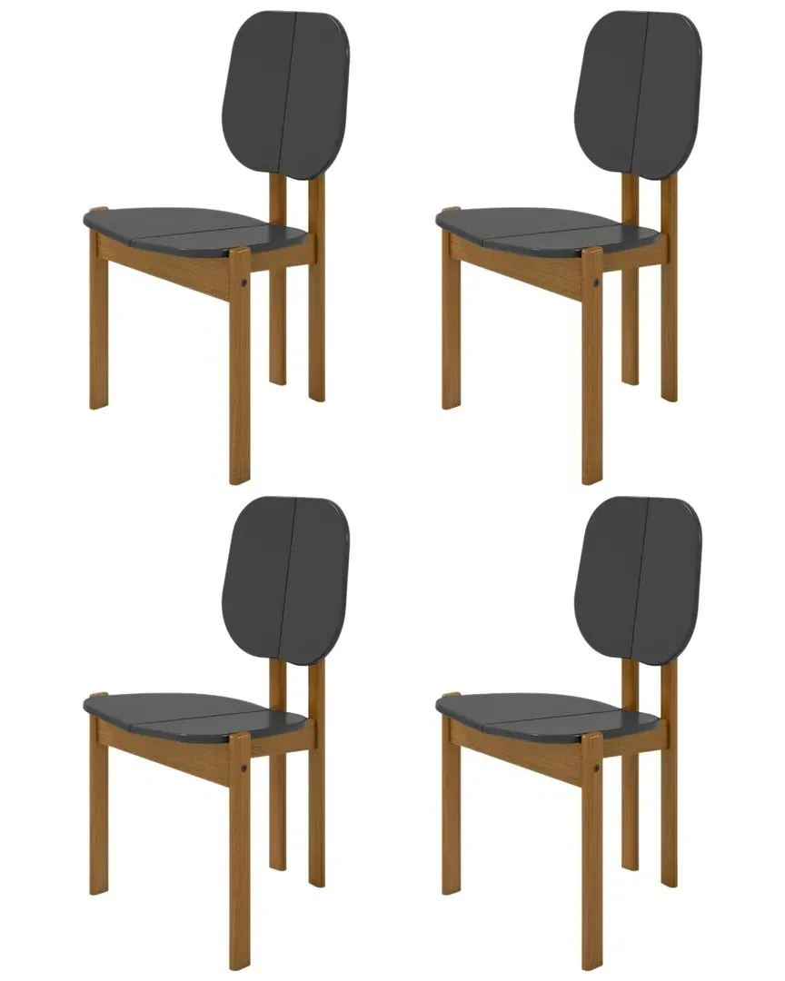 Gales Dining Chairs Set of 2 - Black, MDF
