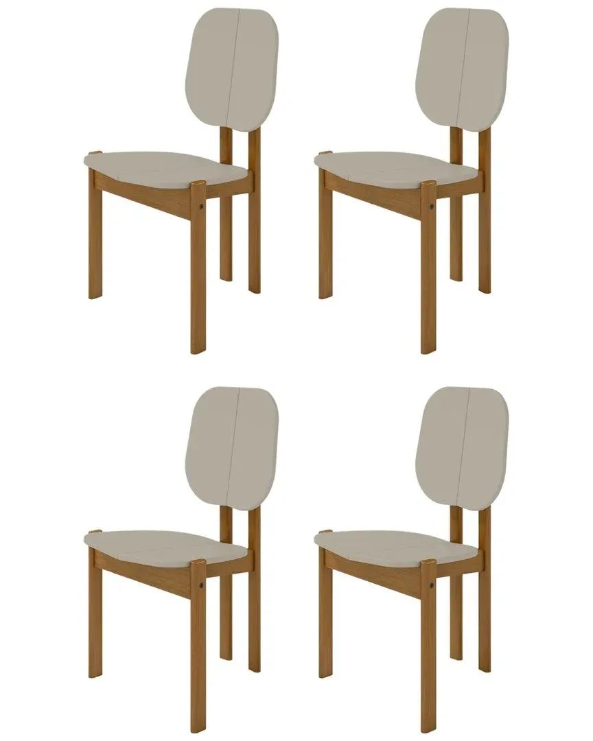 Gales Dining Chairs Set of 2 - Greige, MDF