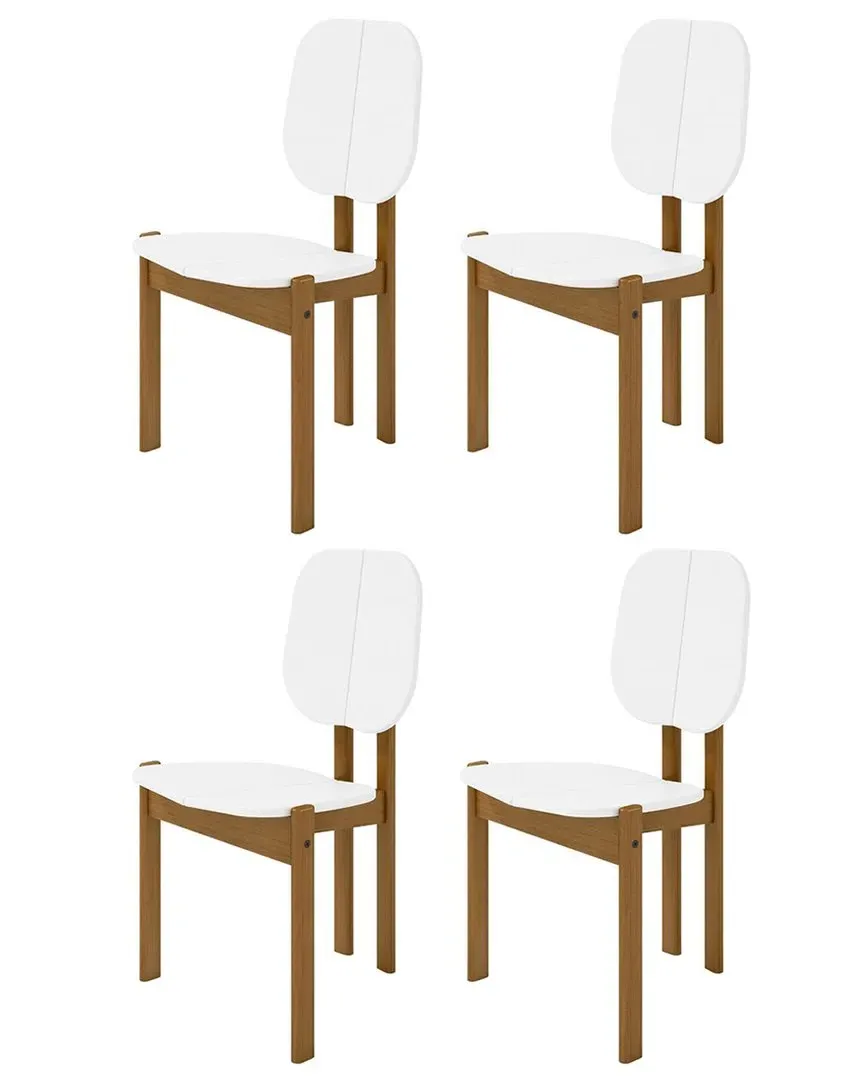 Gales Dining Chairs Set of 2 - White, MDF