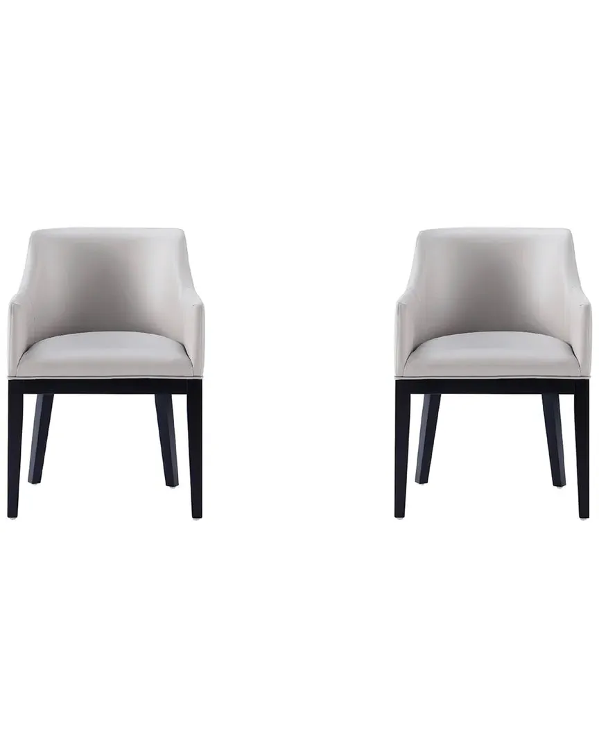 Gansevoort Set of 2 Armchairs - Light Grey, Beech Wood image