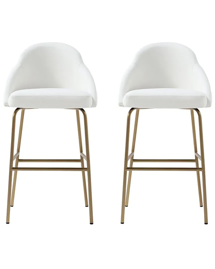 Gracie Barstool - White, Leatherette