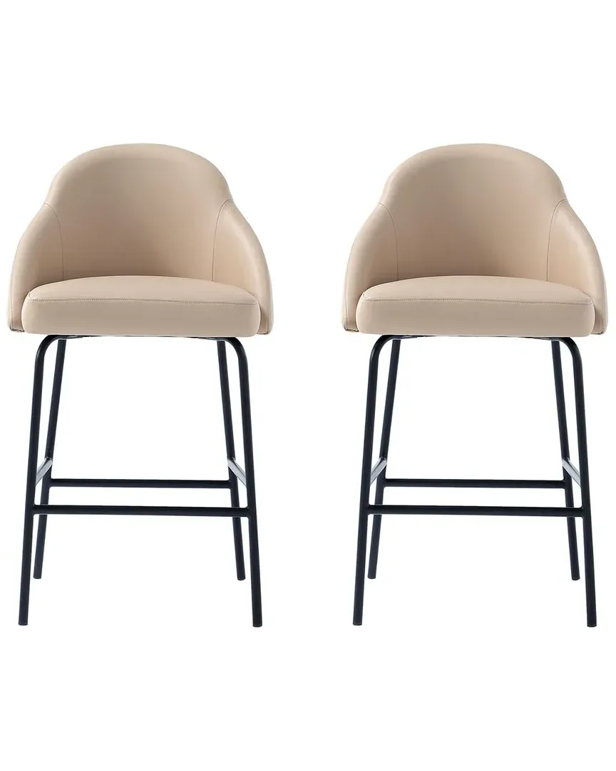 Gracie Counter Stool - Tan, Leatherette image