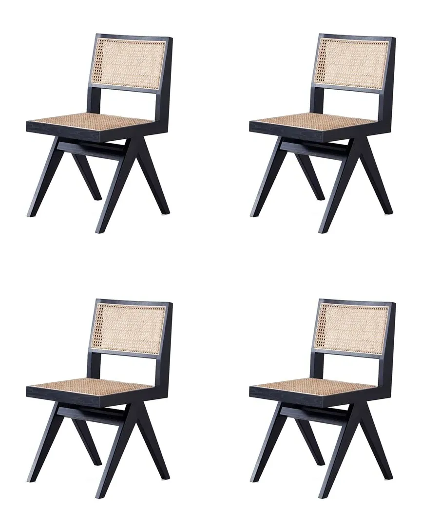 Hamlet Set of 4 Dining Chairs - Black, Ash Wood image