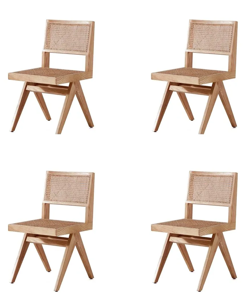 Hamlet Set of 4 Dining Chairs - Natural, Ash Wood