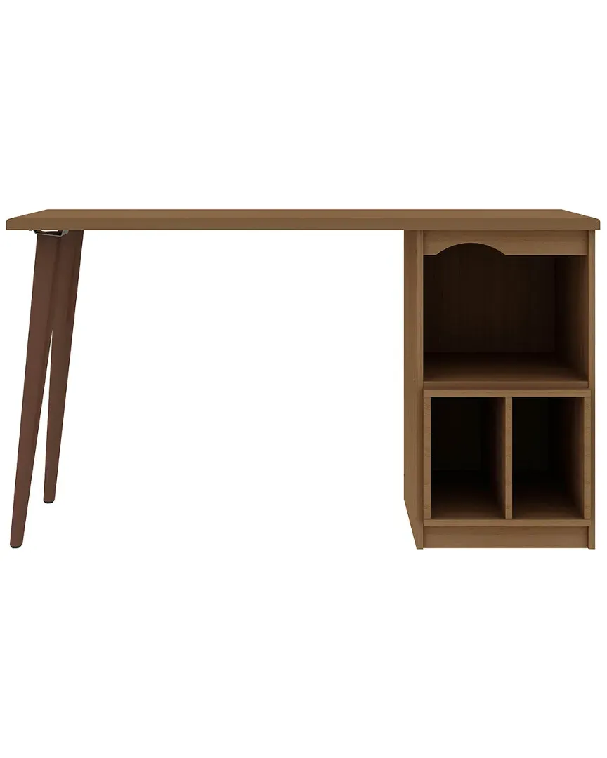 Hampton 53in Home Office Desk with Storage - Brown image