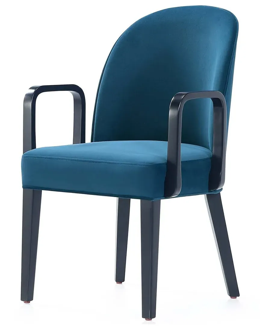 Hillman Dining Arm Chair - Blue, Velvet image