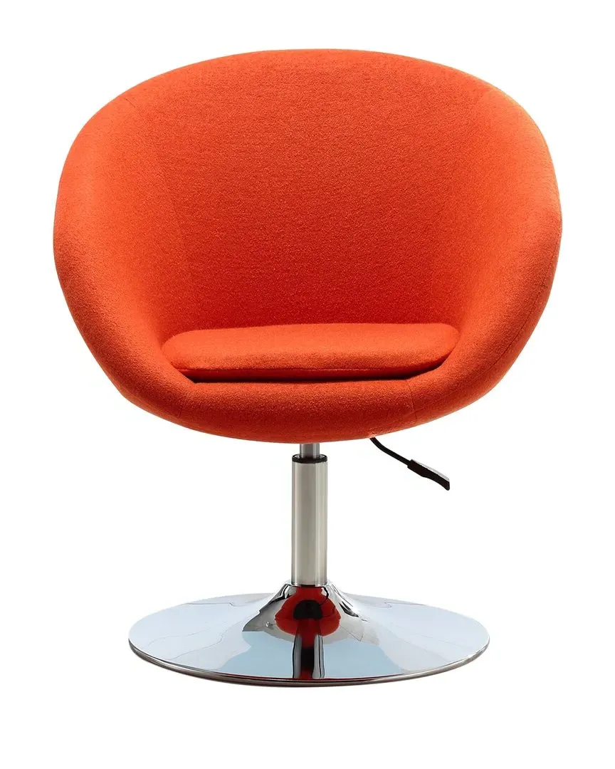 Hopper Accent Chair - Orange, Metal