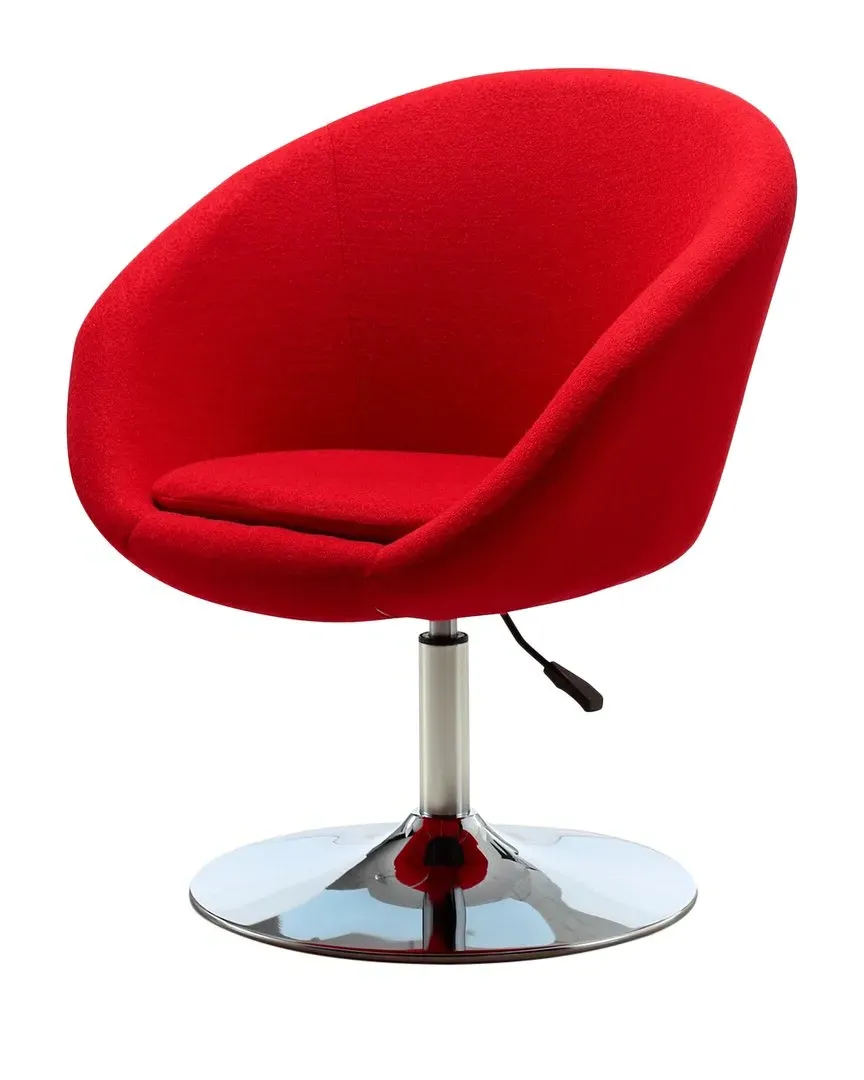 Hopper Accent Chair - Red, Metal