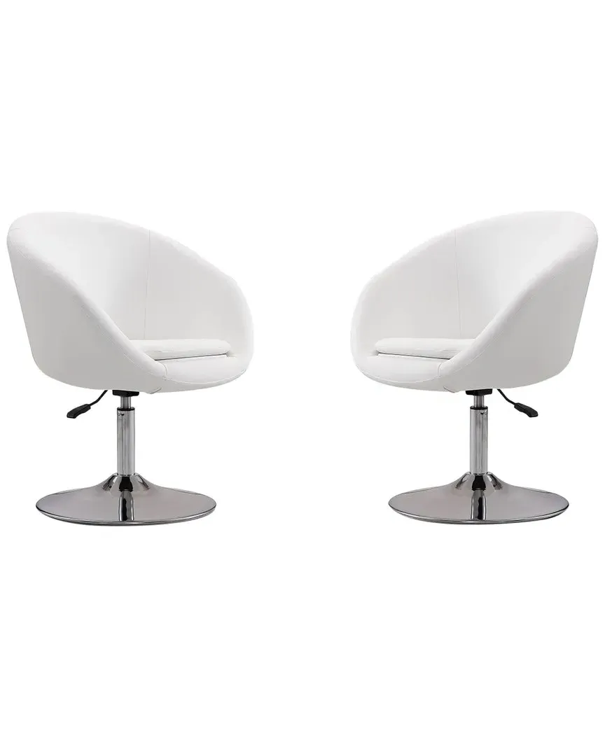 Hopper Accent Chair - White, Metal
