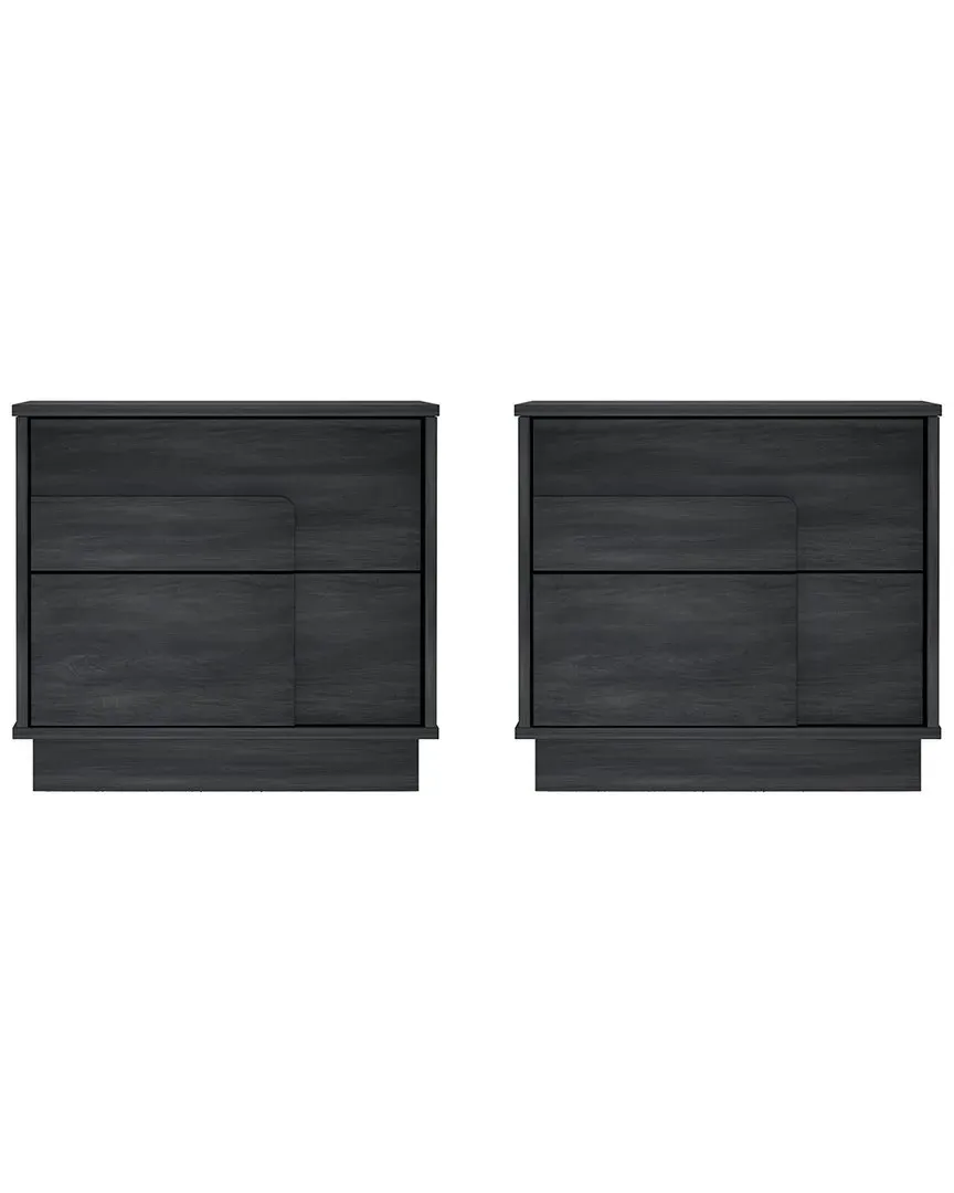 Horizon Nightstand with Storage - Grey