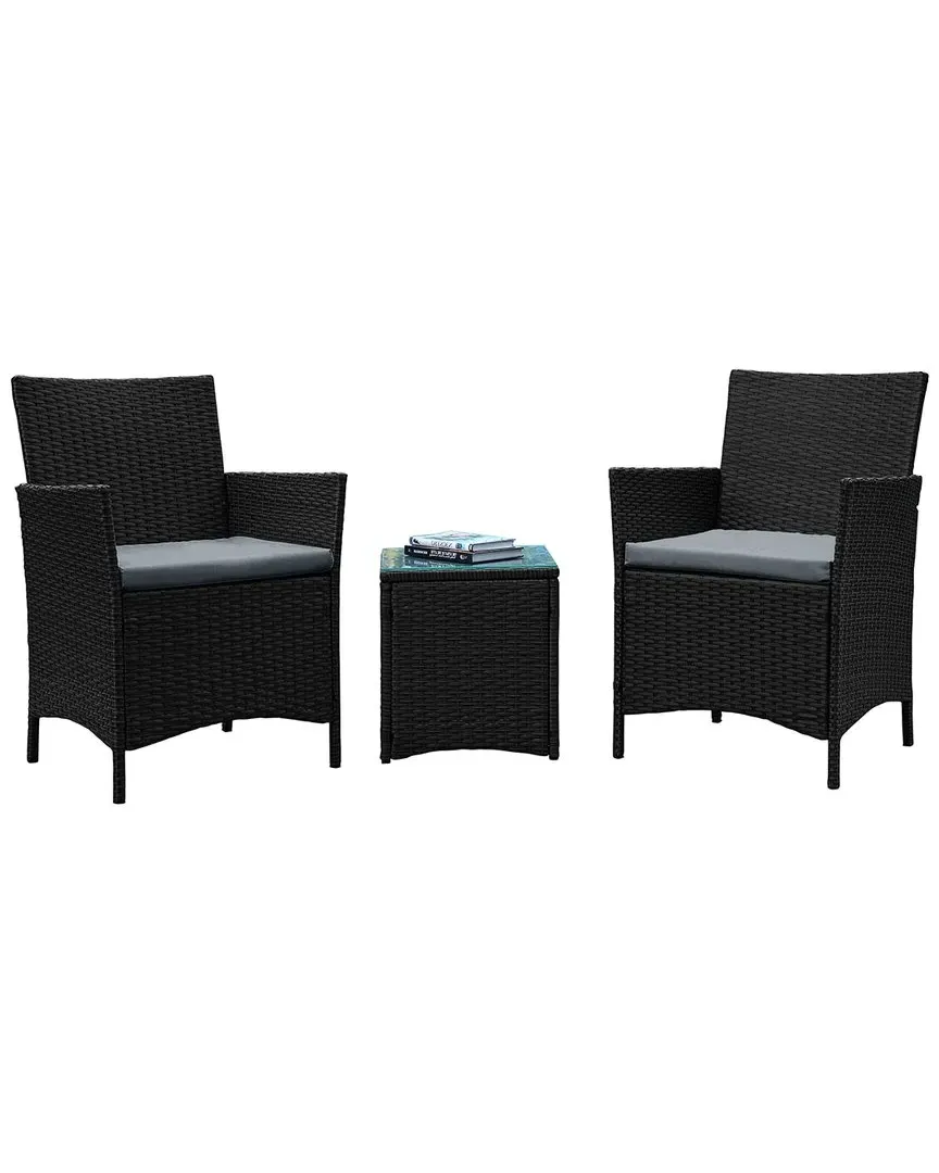 Imperia 2-Person Patio Seating Group with End Table - Grey