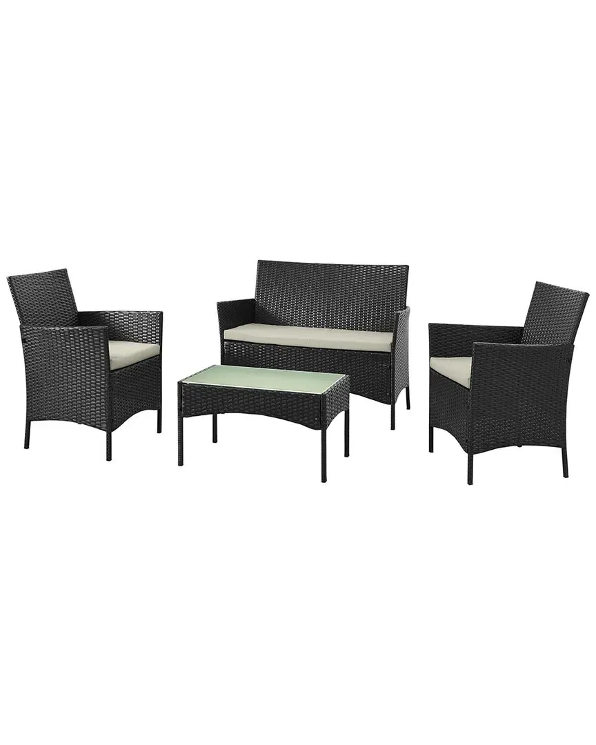 Imperia 4-Person Patio Conversation Set with Coffee Table - Black image