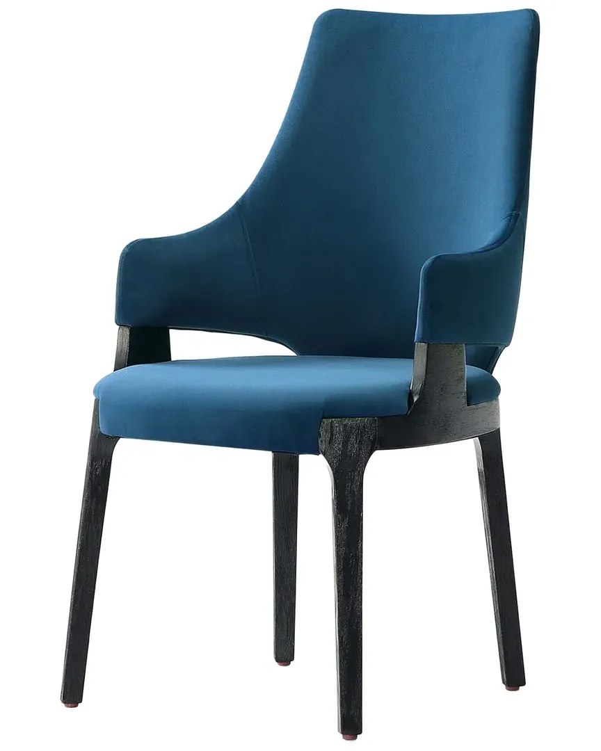 Kara Dining Arm Chair - Blue, Velvet image