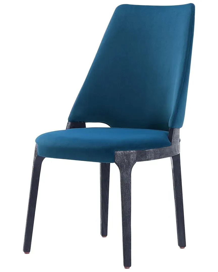 Kara Dining Chair - Blue, Velvet
