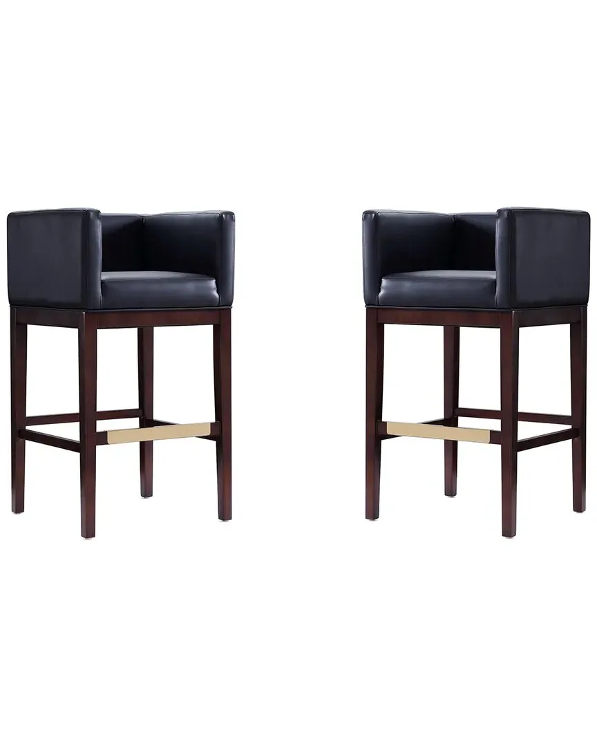 Kingsley Bar Stools Set of 2 - Black, Beech Wood image