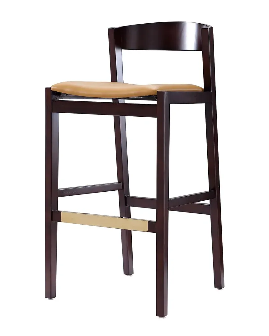 Klismos Bar Stool - Camel, Beech Wood