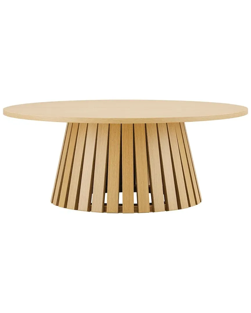 Layla Round Coffee Table - Natural Oak, MDF image