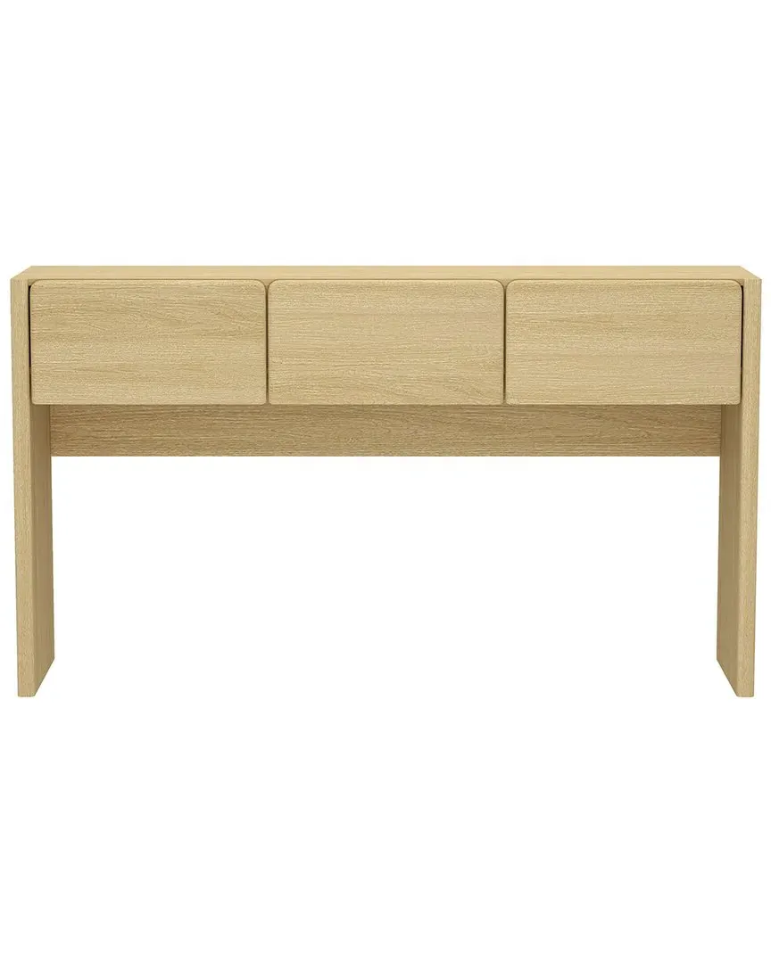 Linda Console Table with Storage - Natural Oak, MDF