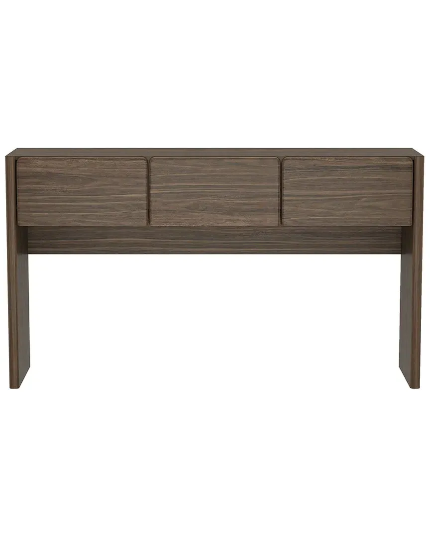 Linda Console Table with Storage - Walnut Brown, MDF