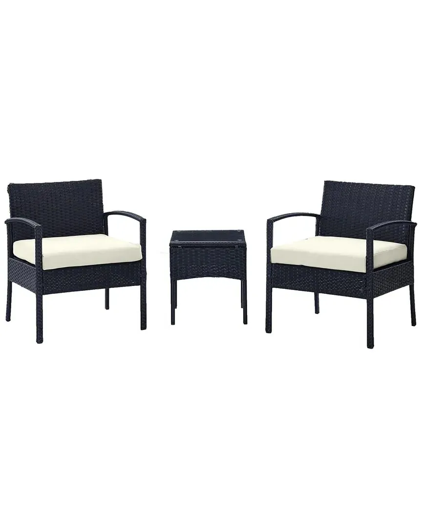 Noli 2-Person Patio Seating Group with End Table - Cream, Steel