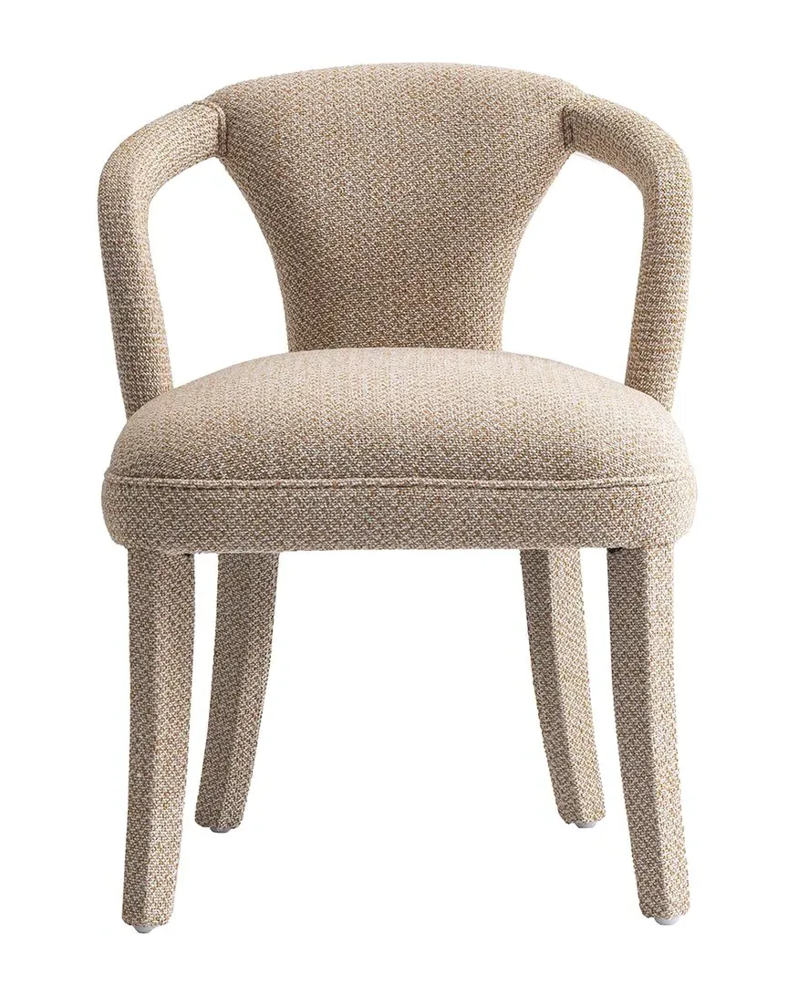 Palmer Tweed Dining Armchair - Gold, Birch Wood image