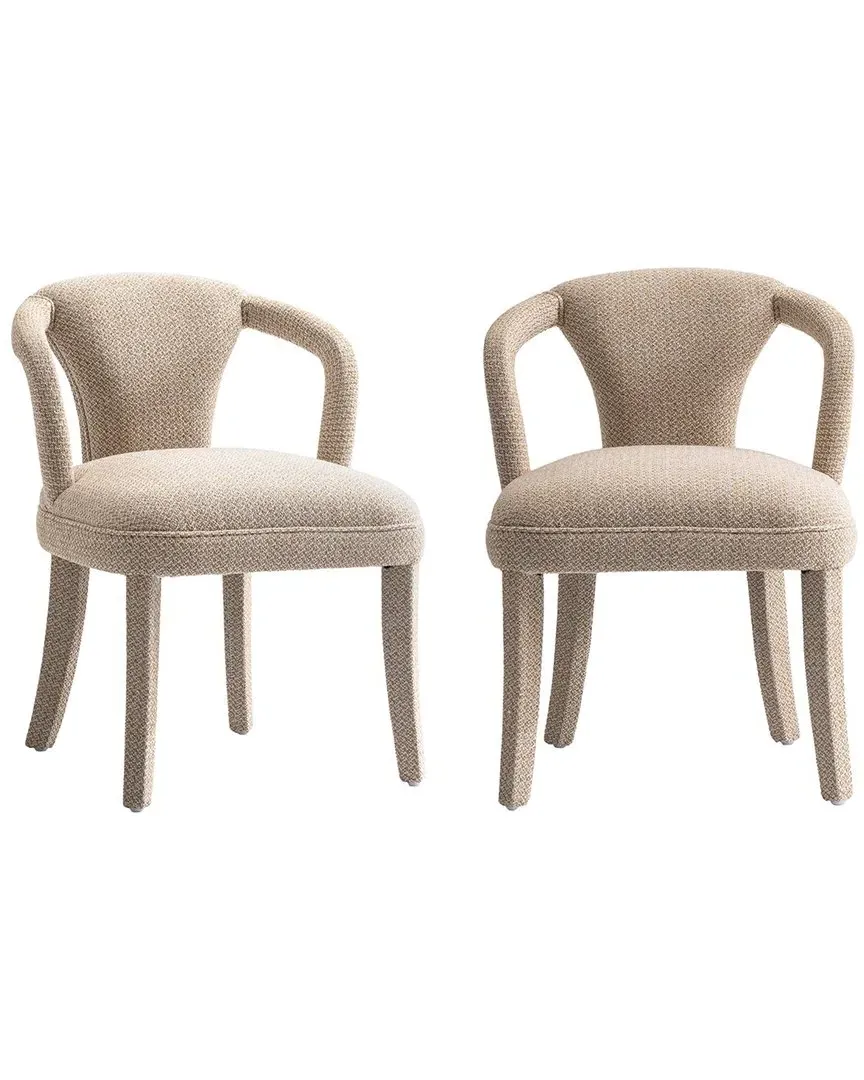 Palmer Tweed Dining Armchair - Gold, Birch Wood