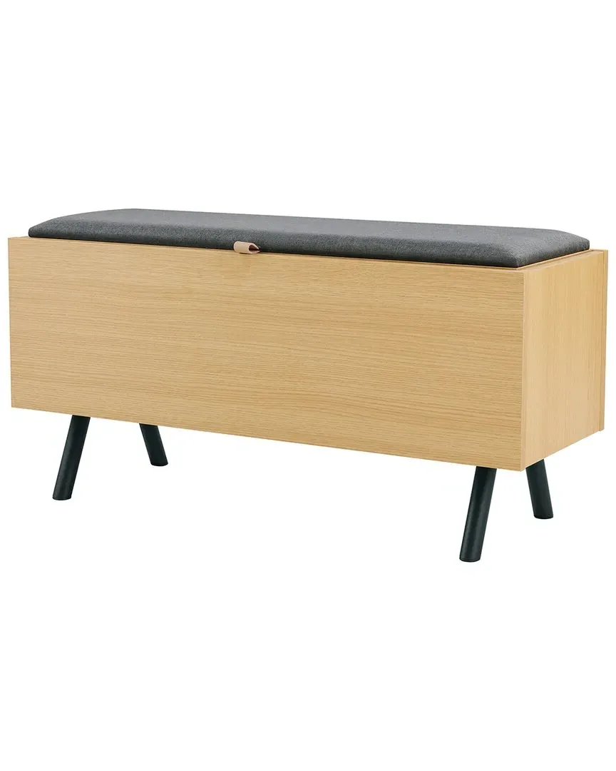 Paloma Accent Storage Bench Upholstered - Brown, Linen image