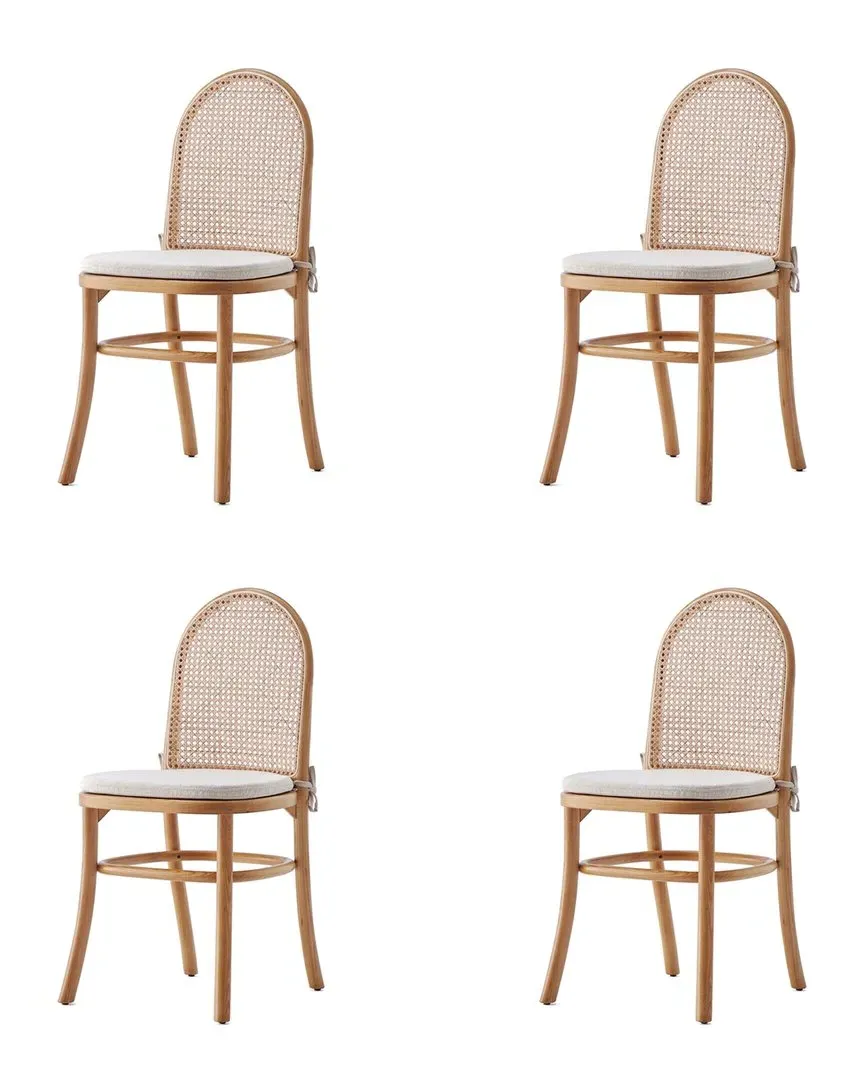 Paragon 1.0 Set of 4 Dining Chairs - Oatmeal, Ash Wood
