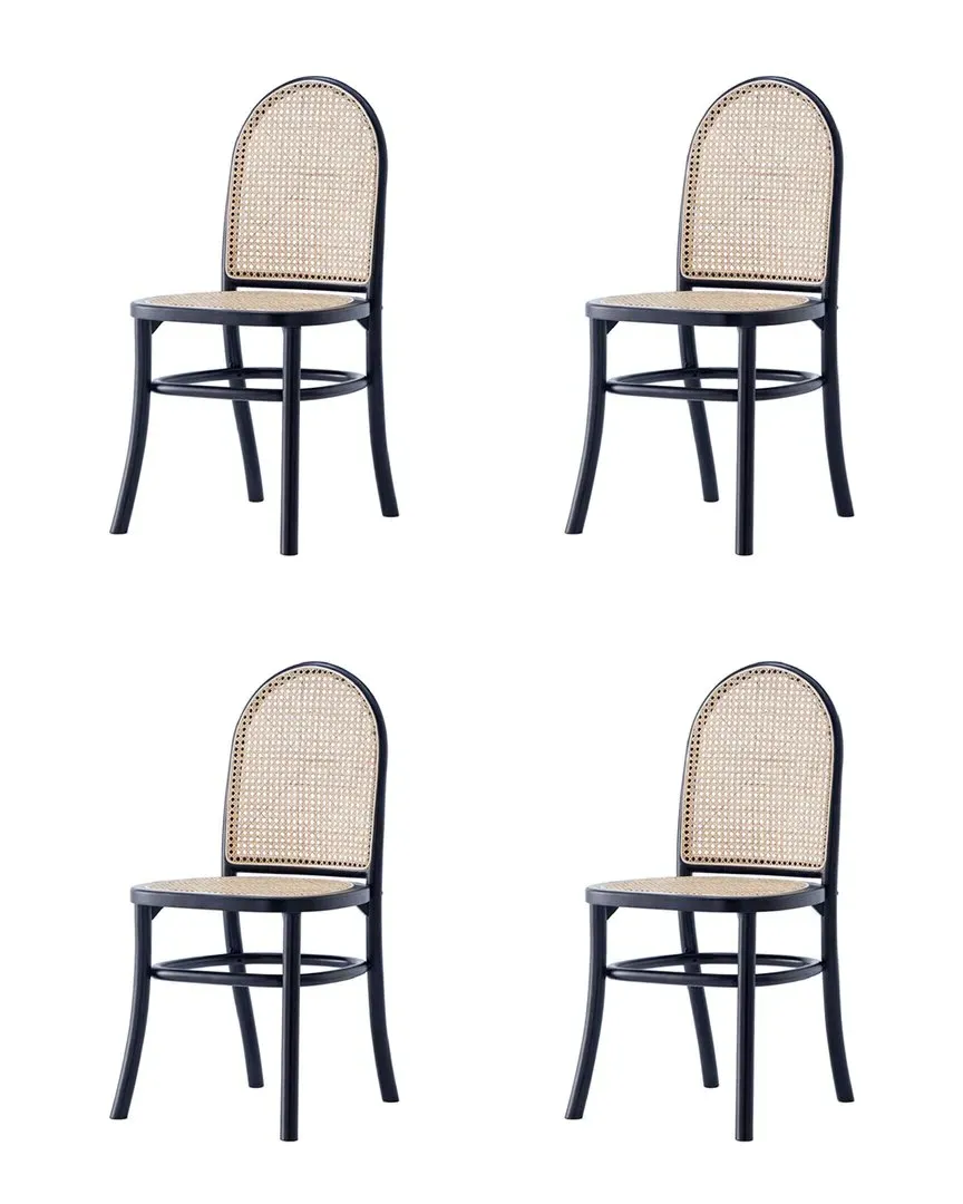 Paragon 2.0 Set of 4 Dining Chairs - Black, Ash Wood