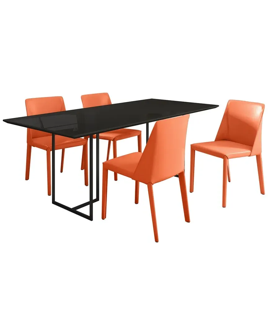 Paris Dining Chair - Coral, Saddle Leather image