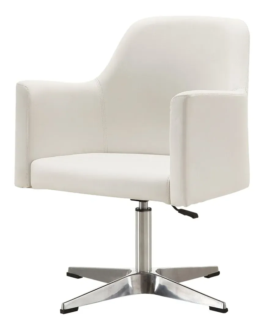 Pelo Accent Chair - White, Metal