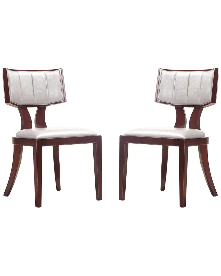 Pulitzer Dining Chair Set of 2 - Silver, Walnut image