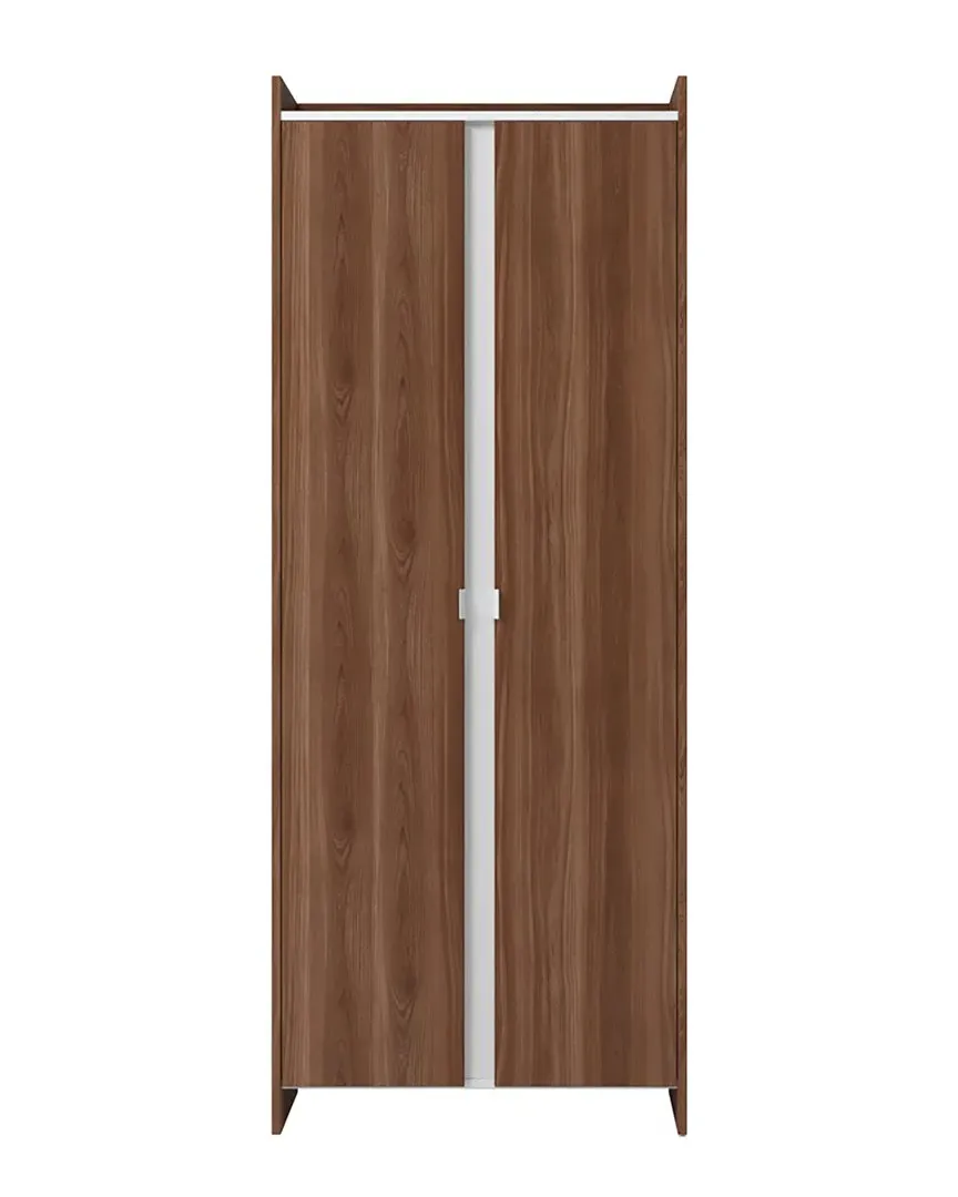 Ratzer 11-Shelf Storage Cabinet - Brown, White