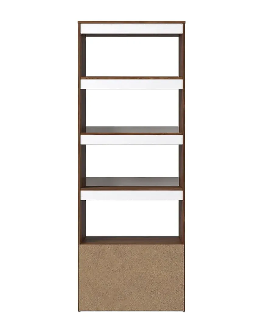Ratzer 5-Shelf Bookcase - Brown, White image