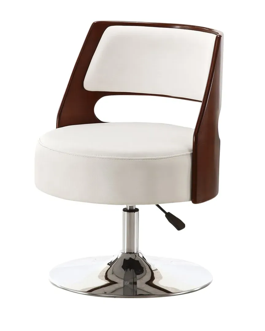 Salon Accent Chair - White, Chrome image