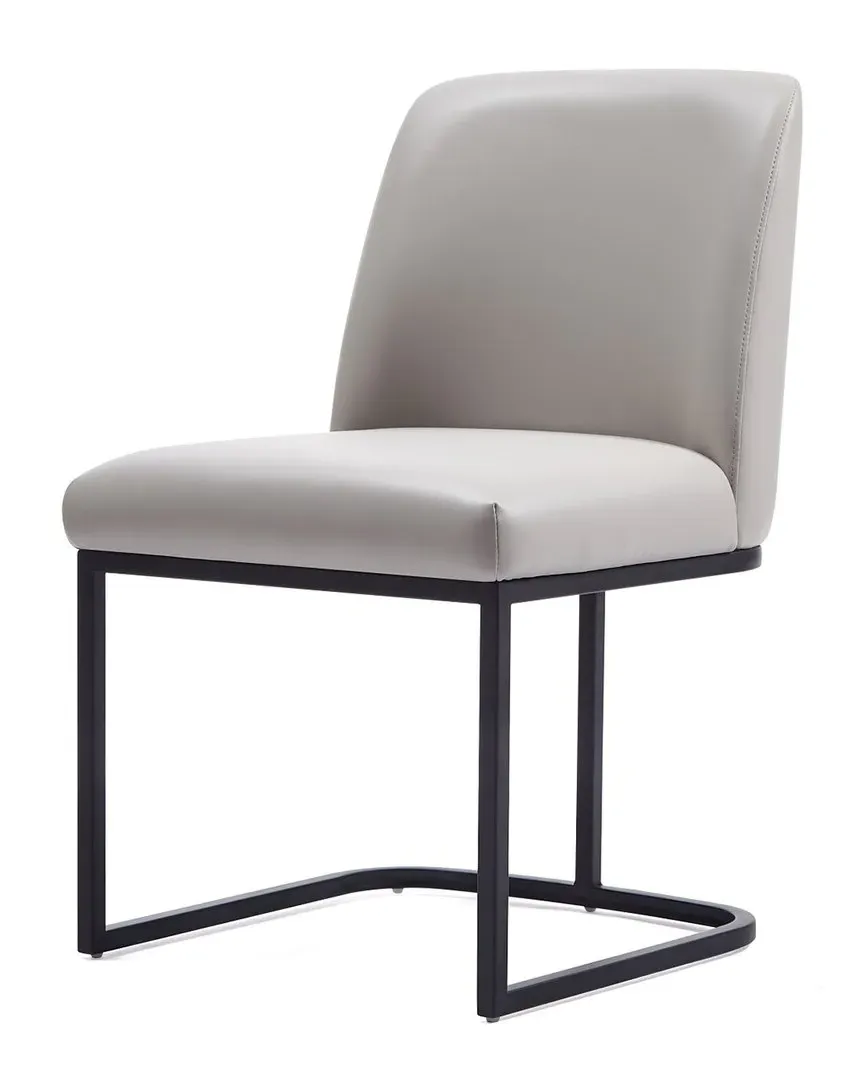 Serena Dining Chair - Light Grey, Steel