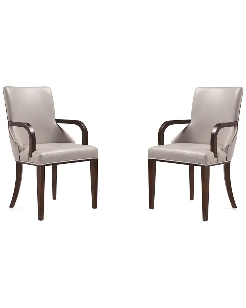 Shubert Set of 2 Armchairs - Light Grey, Beech Wood image
