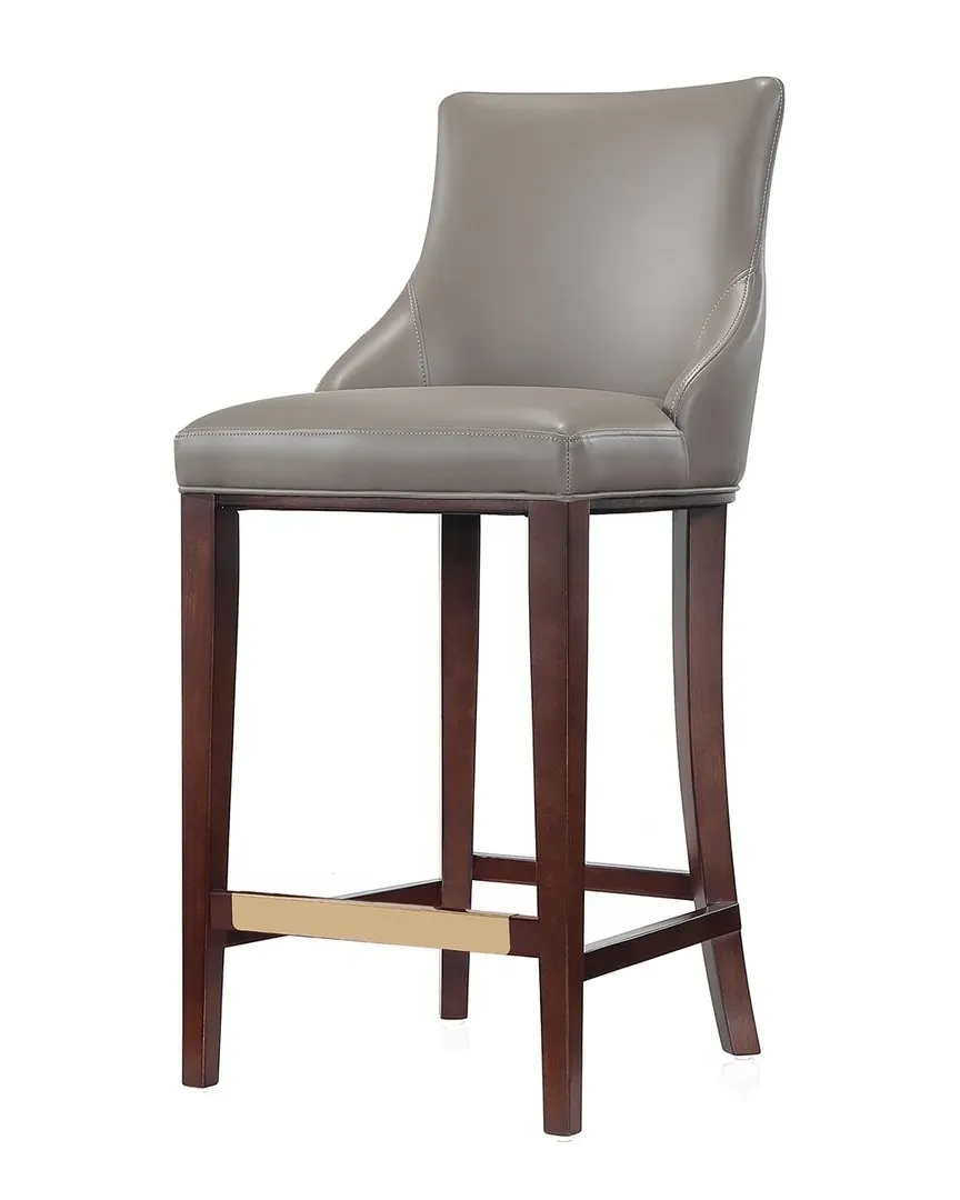 Shubert Set of 3 Upholstered Barstools - Dark Taupe, Leatherette