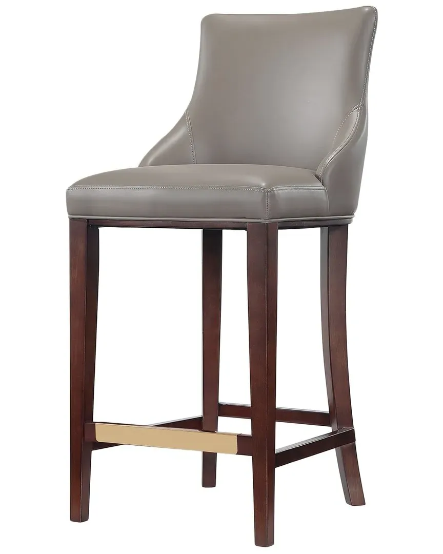Shubert Upholstered Barstool - Dark Taupe, Leatherette image