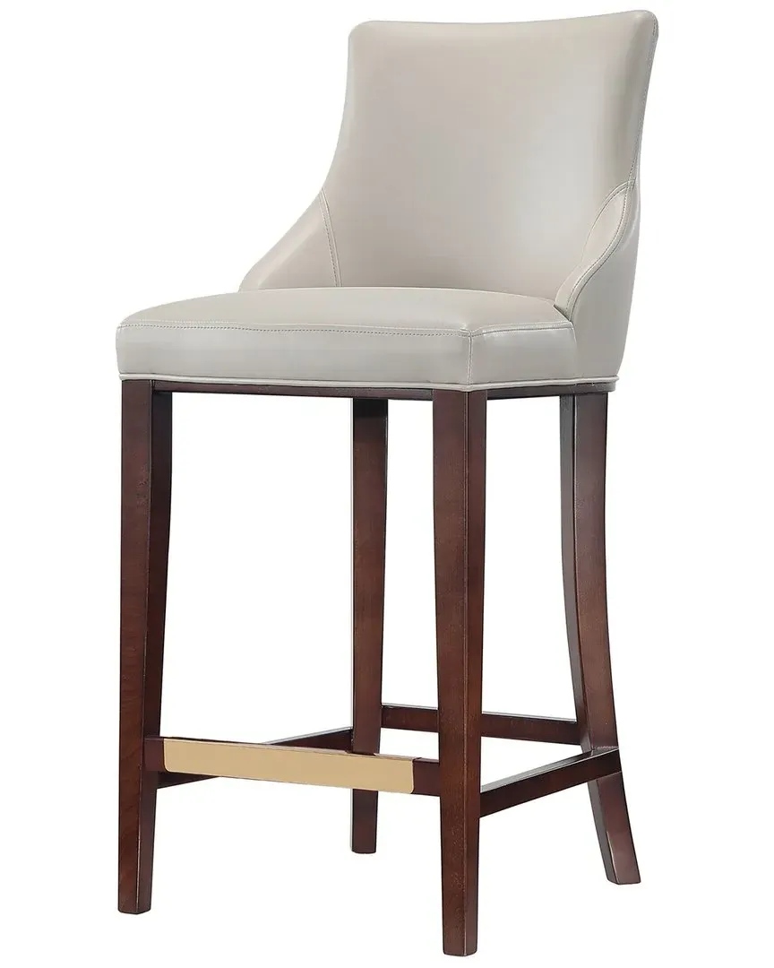 Shubert Upholstered Barstool - Light Grey, Leatherette