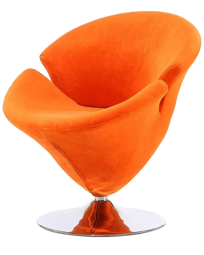 Tulip Accent Chair - Orange, Metal