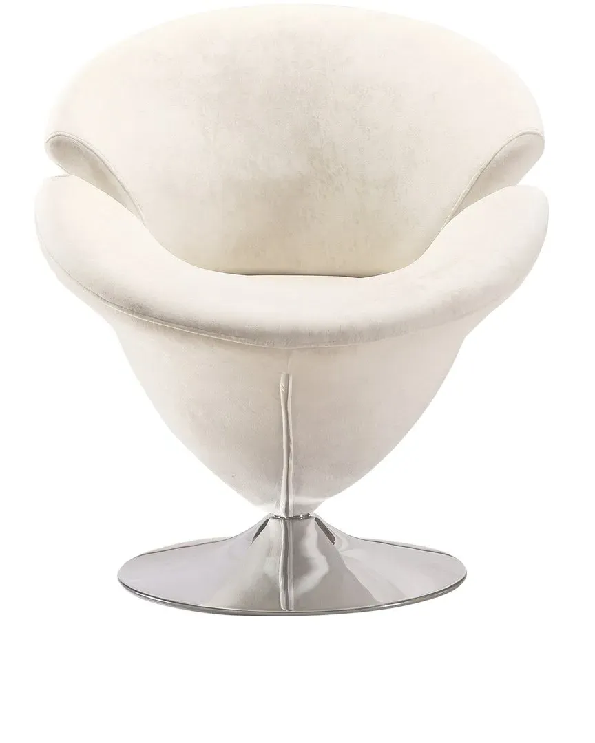 Tulip Accent Chair - White, Metal