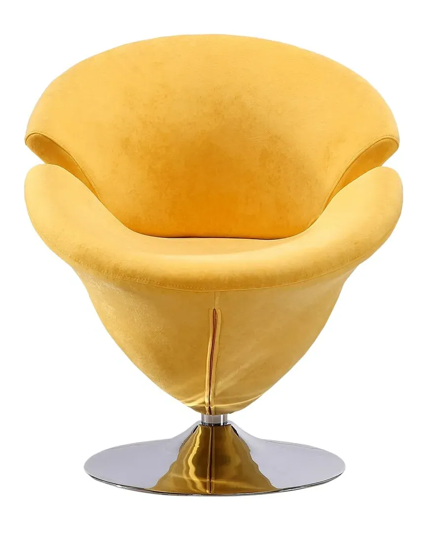 Tulip Accent Chair - Yellow, Metal