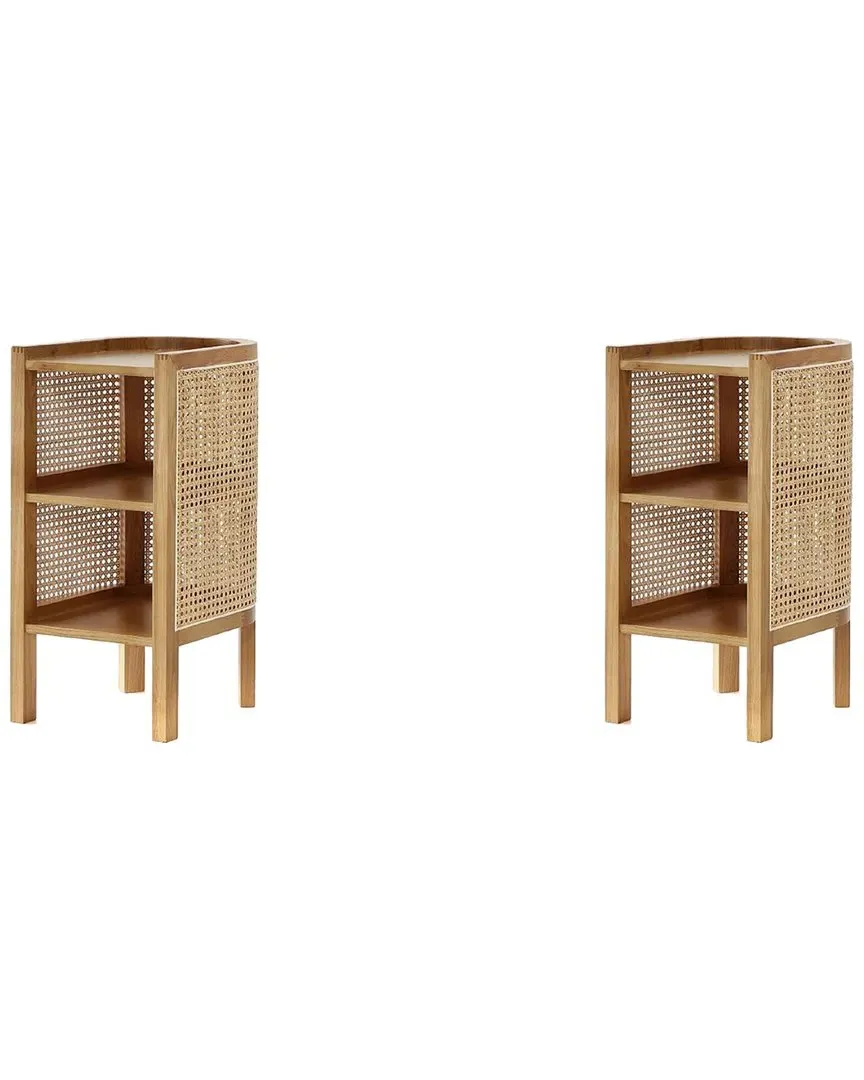 Versailles Set of 2 End Tables - Nature Matte, Ash Wood