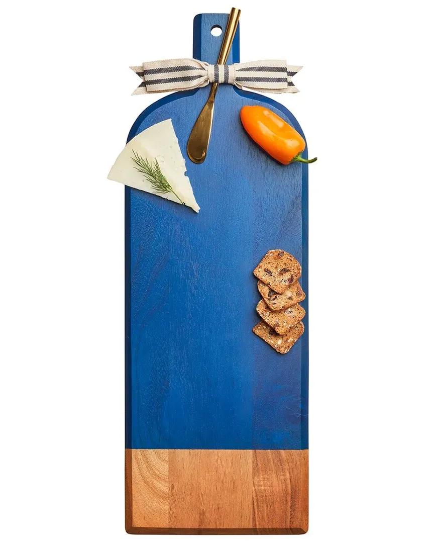 Acacia Long Bevel Board with Spreader - Blue, Acacia Wood image