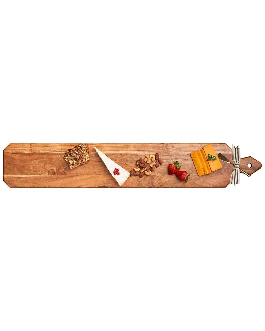 Acacia Rectangle Serving Board with Spreader - Wood