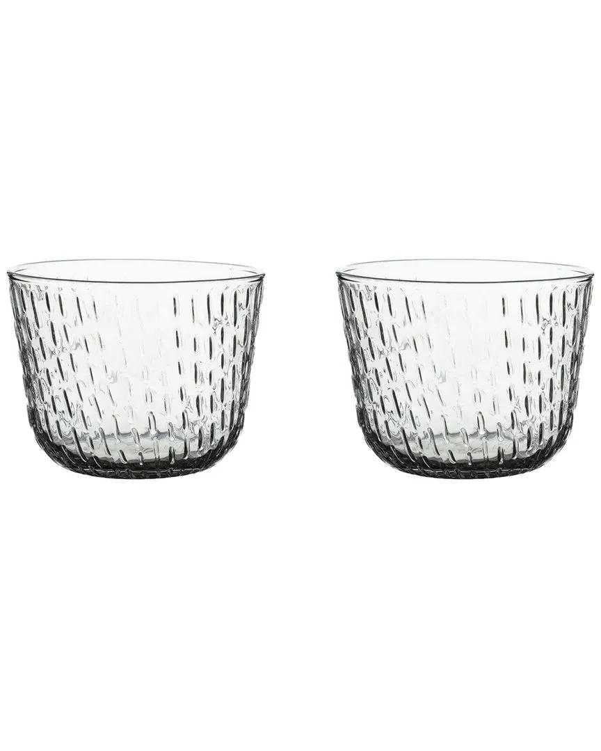 Syksy Set of 2 Glass Tumblers - Misty Grey