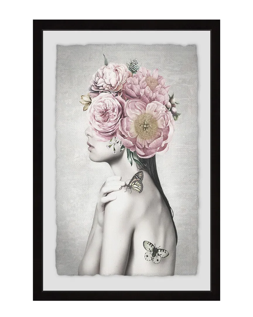 Pink Flower Turban Framed Art Print