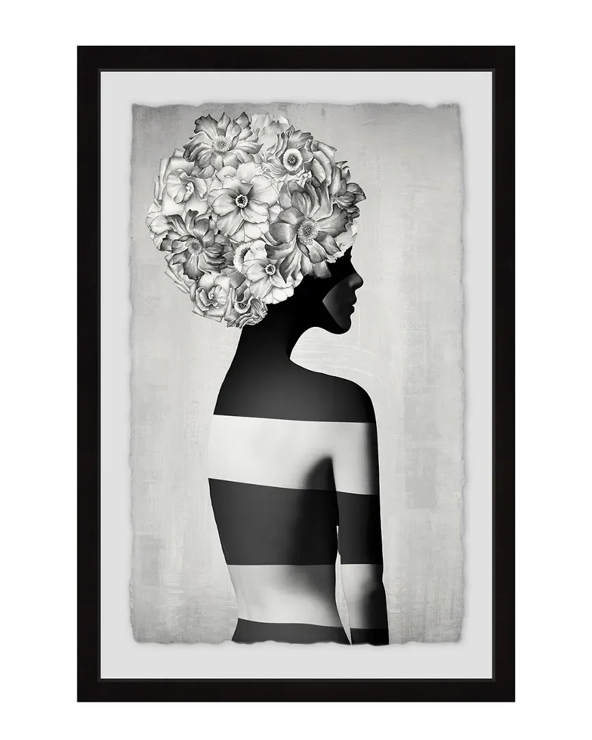 Stripes and Bouquets Framed Art Print image