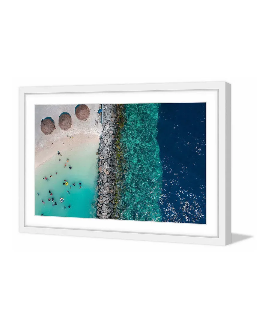 Three Tiki Huts Framed Art Print image